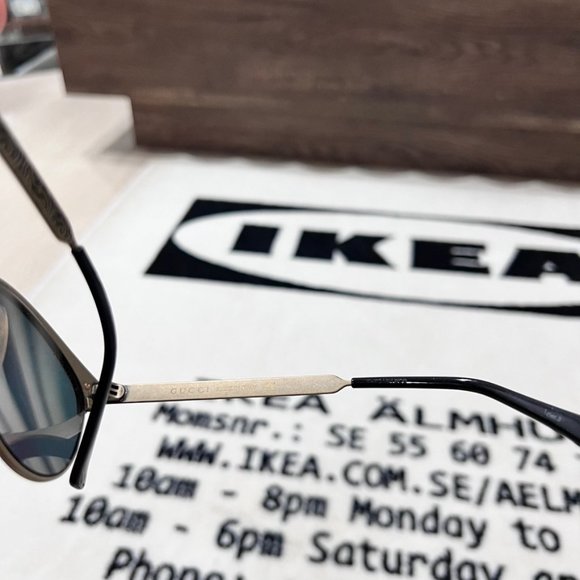 Gucci Sunglasses RARE GG0220S 001 Bronze Frame Orange Gold Mirror Lens 52MM - Picture 9 of 13